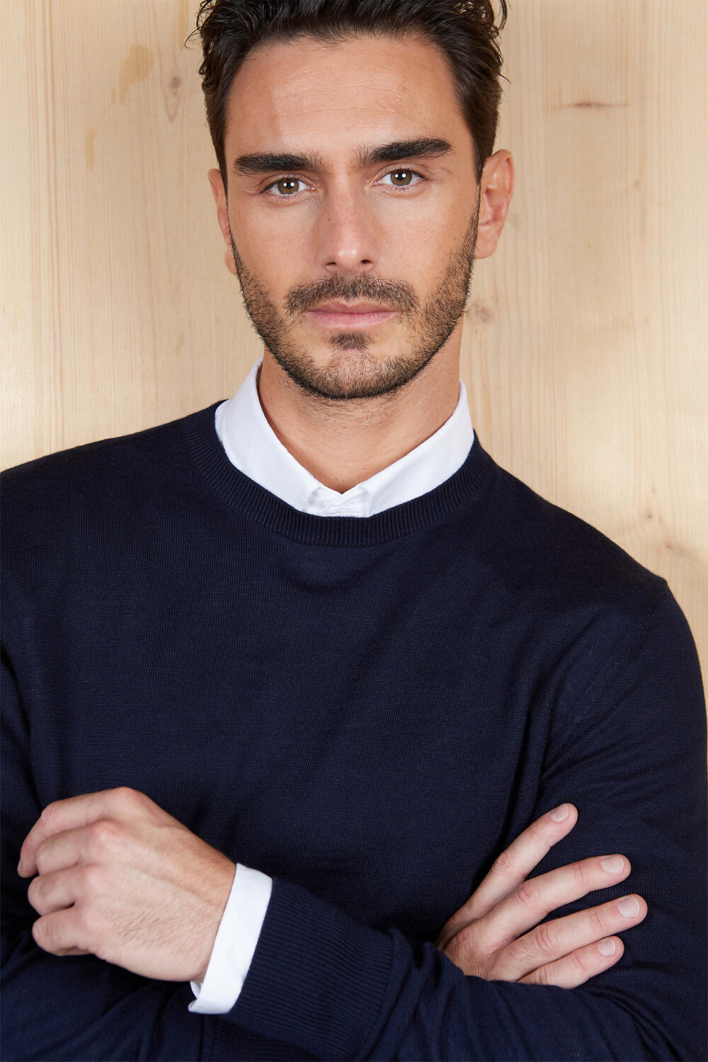 Pull col rond homme