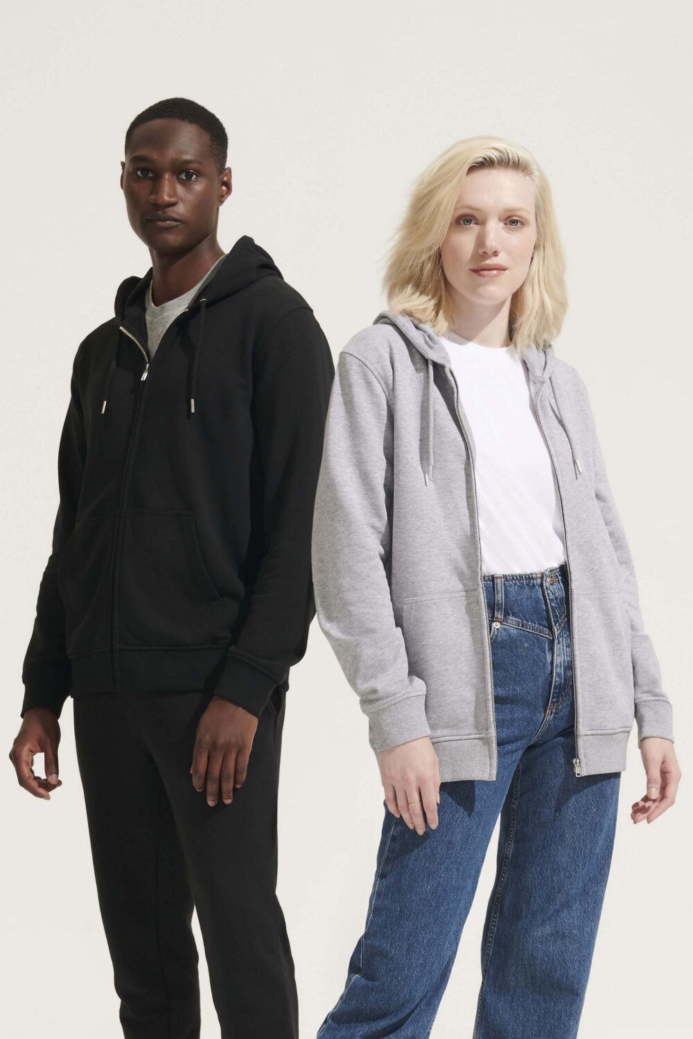 Veste zippée unisexe à capuche