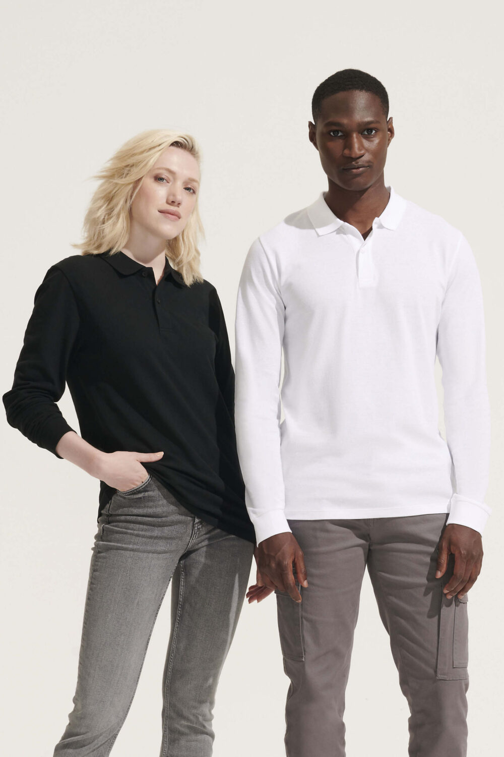 Polo unisexe manches longues