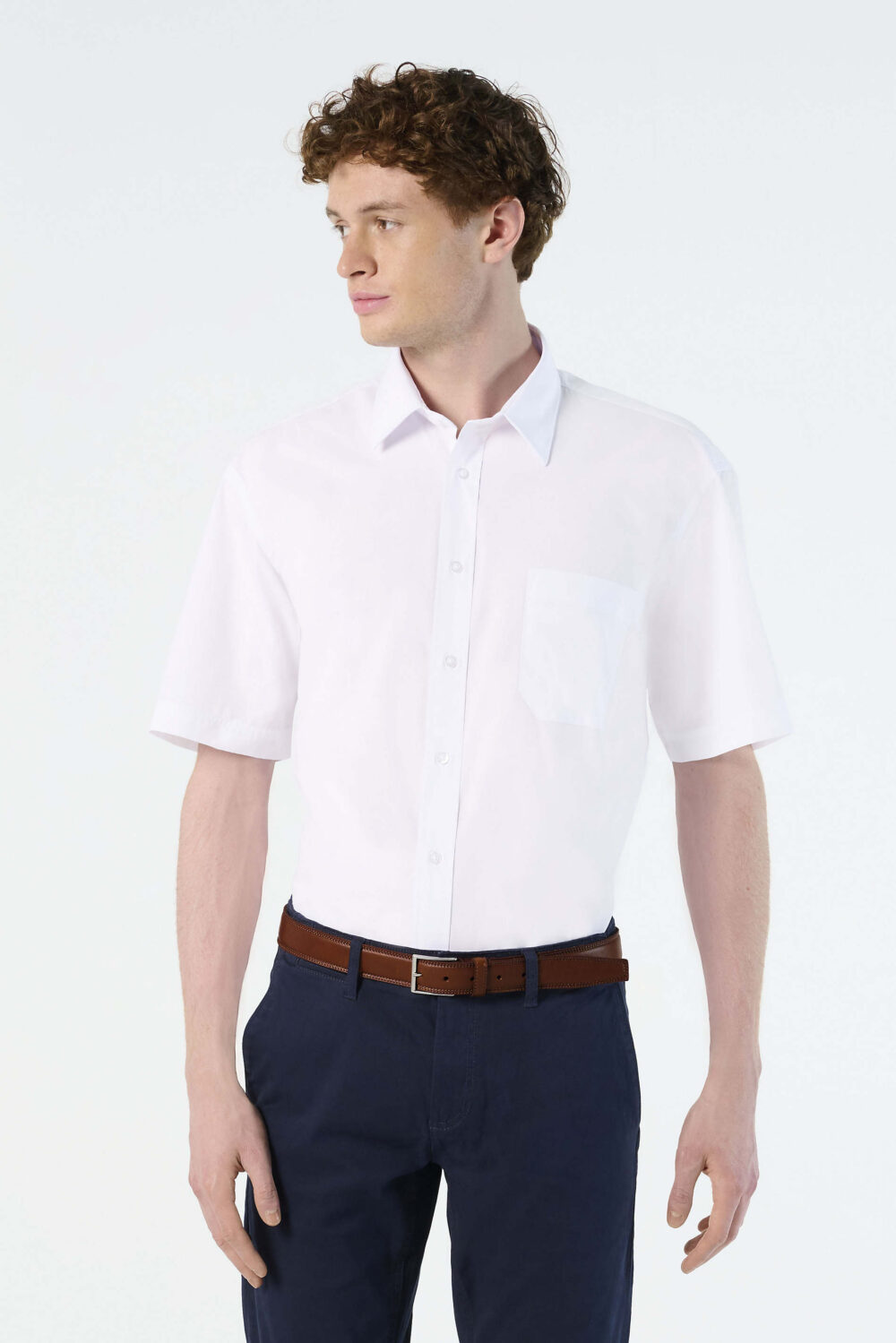 Chemise homme popeline manches courtes